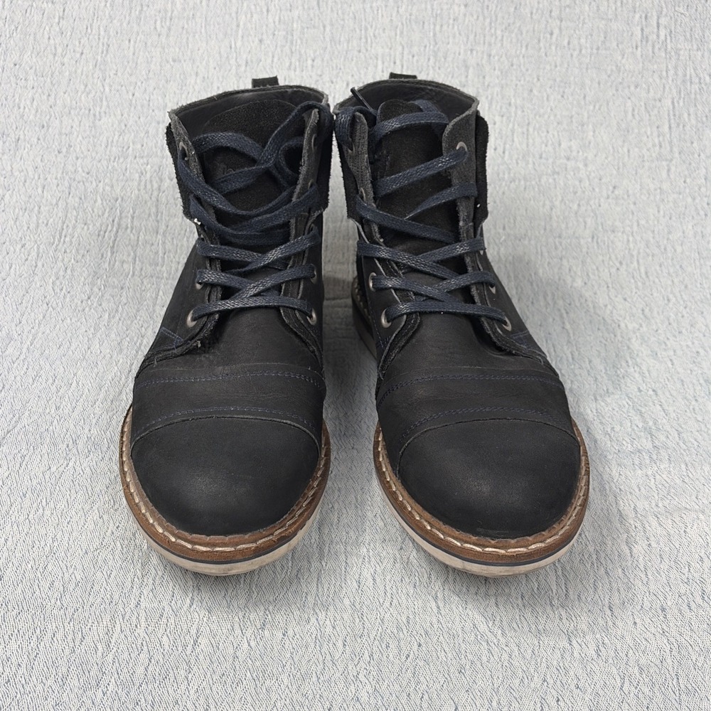 Freebird Men's Fisk US 9 Blue Navy Leather‎ Lace-Up Ankle Chukka Boots